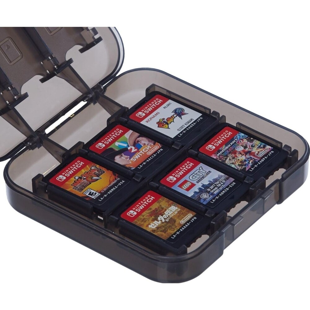 Game Storage Case for 24 Nintendo Switch Cartridges Black SD Amazon Basics